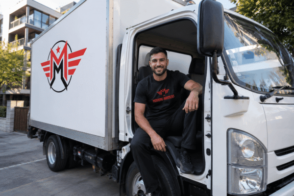 MM worker with our van